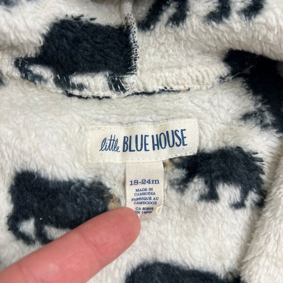 Hatley Baby Black Bears Hooded Fleece Jumpsuit - Picture 4 of 4